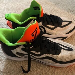 JT Black and White Sneakers with Neon Accents